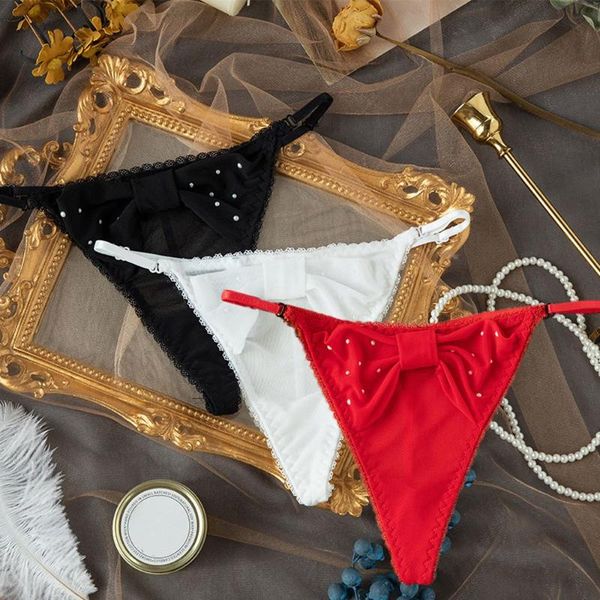 women's panties front rhinestone big bow women thong lace underwear female transparent mesh g-string seamless briefs, Black;pink
women's panties front rhinestone big bow women thong lace underwear female transparent mesh g-string seamless briefs, Black;pink