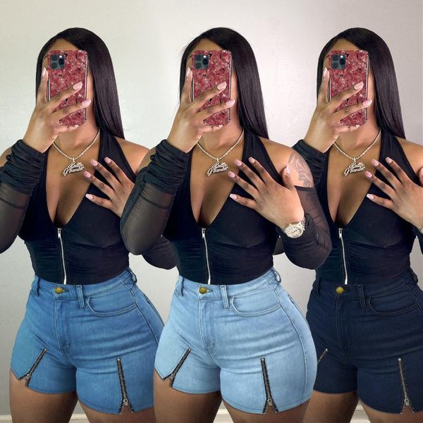 clubwear women plus size stretch short jeans 2021 summer latest fashion high waist zipper split skinny denim shorts women's, Blue
clubwear women plus size stretch short jeans 2021 summer latest fashion high waist zipper split skinny denim shorts women's, Blue