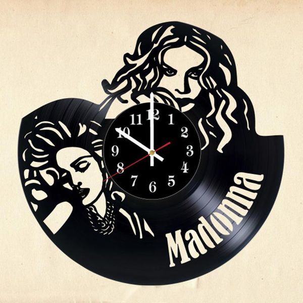 wall clocks madonna handmade record clock fan gift 3d decorative hanging art decor