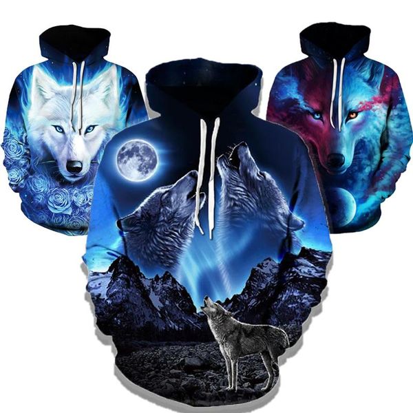 men's hoodies & sweatshirts style men clothing wolf 3d print fashion tracksuits harajuku hip hop hooded long sleeve pullover coat, Black
men's hoodies & sweatshirts style men clothing wolf 3d print fashion tracksuits harajuku hip hop hooded long sleeve pullover coat, Black