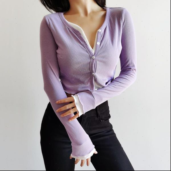 womens sweater fashion women double layer button up crop cardigan drop high quality, White;black
womens sweater fashion women double layer button up crop cardigan drop high quality, White;black