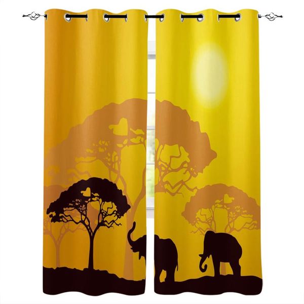 african elephant forest jungle silhouettes curtain for living room kids decoration bedroom window treatment drapes &
african elephant forest jungle silhouettes curtain for living room kids decoration bedroom window treatment drapes &