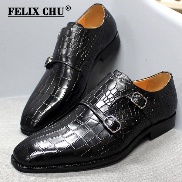 size 39 to 46 mens dress shoes real cow leather crocodile print monk strap black oxford double buckle business formal male
size 39 to 46 mens dress shoes real cow leather crocodile print monk strap black oxford double buckle business formal male