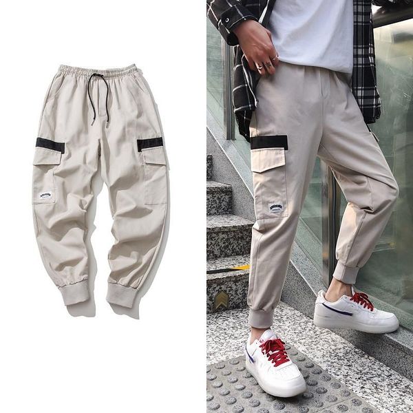 men fashion sporty pants hip hop causal jogger male street harajuku cargo trousers teenagers loose pocket men's harem pant, Black
men fashion sporty pants hip hop causal jogger male street harajuku cargo trousers teenagers loose pocket men's harem pant, Black