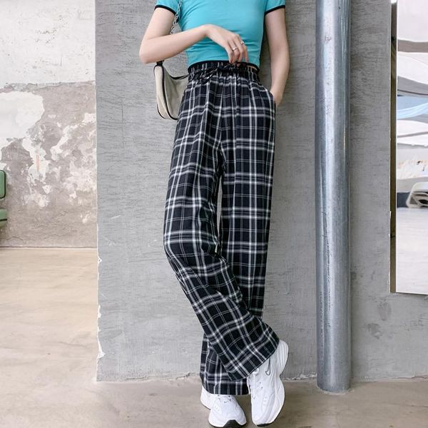 women's pants & capris korean style wide leg women casual thin plaid loose oversized trousers harajuku high waist checkered, Black;white
women's pants & capris korean style wide leg women casual thin plaid loose oversized trousers harajuku high waist checkered, Black;white