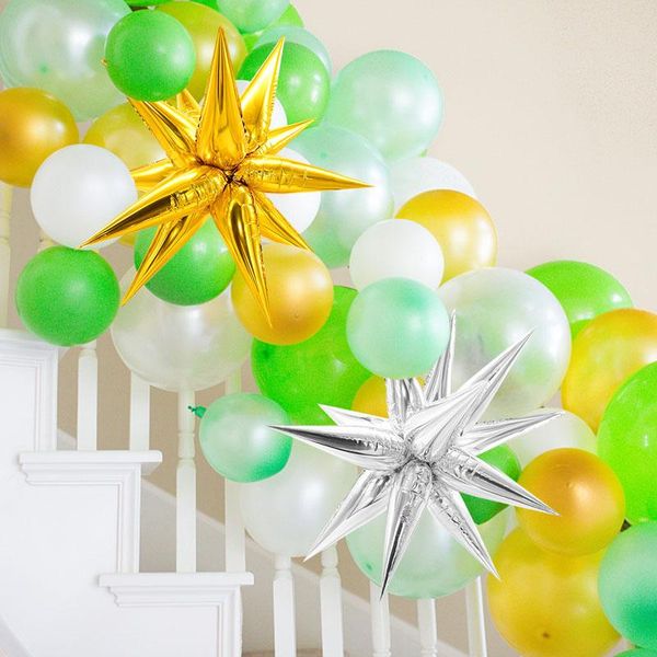 party decoration 12pcs/set gold silver explosion star foil balloons wedding birthday home supplies water droplets
party decoration 12pcs/set gold silver explosion star foil balloons wedding birthday home supplies water droplets