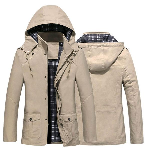men's jackets spring and autumn large size trench coat korean version of the slim long hooded thick cotton, Black;brown
men's jackets spring and autumn large size trench coat korean version of the slim long hooded thick cotton, Black;brown