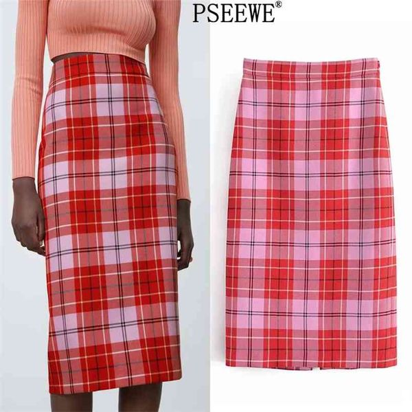 red checked long skirt women vintage preppy high waist midi woman summer fashion back slit female s 210519, Black
red checked long skirt women vintage preppy high waist midi woman summer fashion back slit female s 210519, Black