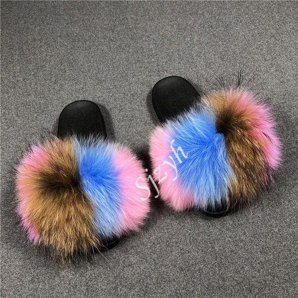 children's furry slides women's fluffy raccoon fur slippers girl shoes outdoor sandals female indoor home flip flops bigeu46, Black
children's furry slides women's fluffy raccoon fur slippers girl shoes outdoor sandals female indoor home flip flops bigeu46, Black