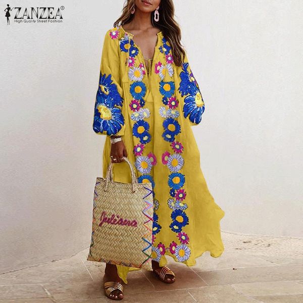 casual dresses zanzea women spring sundress bohemian floral printed maxi dress long sleeve lace up party holidy vestidos kaftan 5xl, Black;gray
casual dresses zanzea women spring sundress bohemian floral printed maxi dress long sleeve lace up party holidy vestidos kaftan 5xl, Black;gray