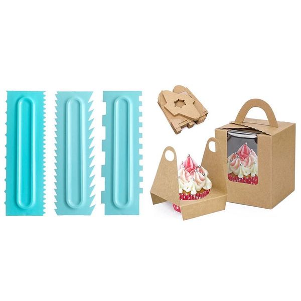 other bakeware 1 set kraft paper cupcake box disposable takeaway container & plastic sawtooth cake scraper
other bakeware 1 set kraft paper cupcake box disposable takeaway container & plastic sawtooth cake scraper