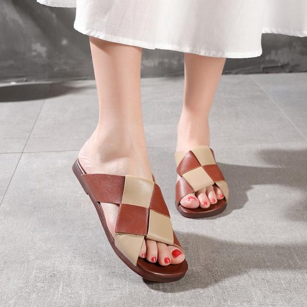 slippers women's sandals genuine leather summer flats slipper shoes for women female ladies luxury designer sandal shoe, Black
slippers women's sandals genuine leather summer flats slipper shoes for women female ladies luxury designer sandal shoe, Black