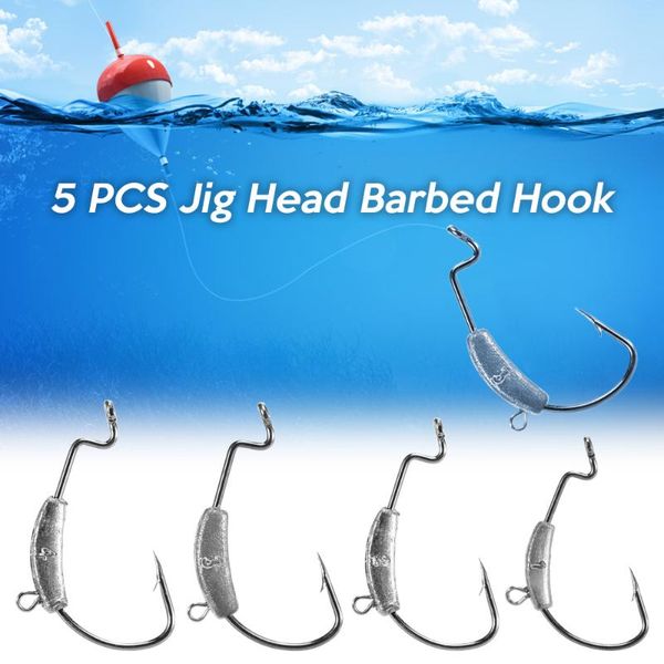 fishing hooks jig head barbed hook 5pcs 1.5g 2.5g 3.5g 4g carbon steel tackle accessories
fishing hooks jig head barbed hook 5pcs 1.5g 2.5g 3.5g 4g carbon steel tackle accessories