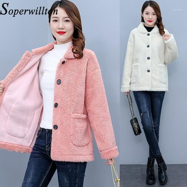 women's wool & blends 2021 autumn winter lamb coat women shearling sheepskin jacket oversize warm pocket leather outerwear loose patchw, Black
women's wool & blends 2021 autumn winter lamb coat women shearling sheepskin jacket oversize warm pocket leather outerwear loose patchw, Black