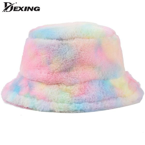winter fur bucket hat for women girls fashion rainbow soft warm fishing cap outdoor vacation lady tie dye panama wide brim hats, Blue;gray
winter fur bucket hat for women girls fashion rainbow soft warm fishing cap outdoor vacation lady tie dye panama wide brim hats, Blue;gray
