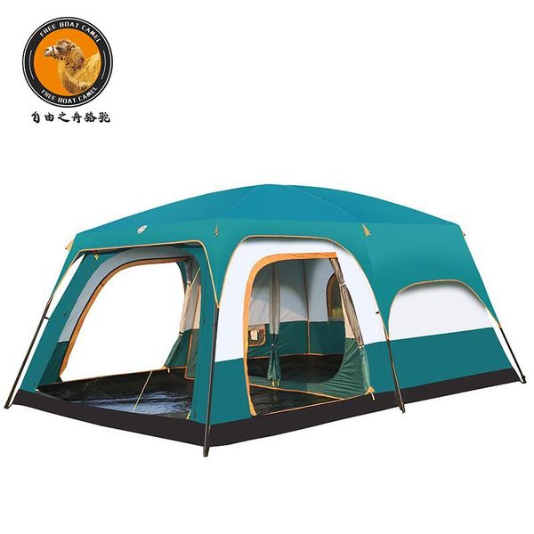 430*305*200cm outdoor camping double layer waterproof 6-10 person tent two living room and one hall for family party tents shelters
430*305*200cm outdoor camping double layer waterproof 6-10 person tent two living room and one hall for family party tents shelters