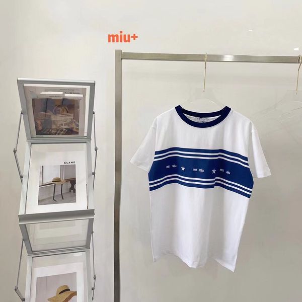 luxury design summer + crew neck short sleeve star navy blue stripe print three dimensional embroidery letters unisex, White
luxury design summer + crew neck short sleeve star navy blue stripe print three dimensional embroidery letters unisex, White