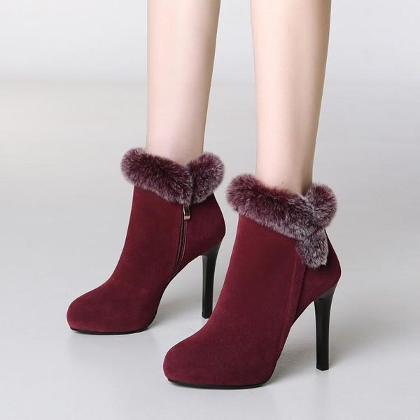 boots pxelena celebrity luxury women cow suede ankle real fur stiletto high heels fashion party dress office lady shoes, Black
boots pxelena celebrity luxury women cow suede ankle real fur stiletto high heels fashion party dress office lady shoes, Black