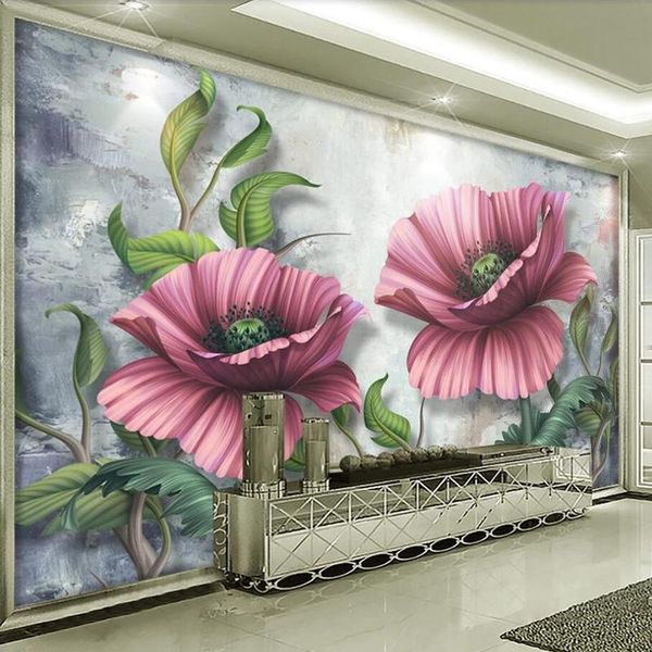 custom po mural red flower green leaf 3d bedroom living room sofa background wall decoration painting wallpaper modern floral wallpapers
custom po mural red flower green leaf 3d bedroom living room sofa background wall decoration painting wallpaper modern floral wallpapers