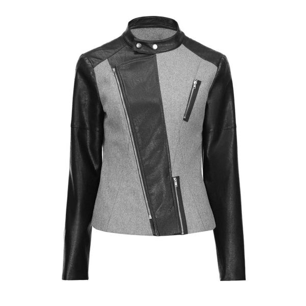 women's jackets casual pu leather jacket women autumn winter 2021 black patchwork fashion coat high street punk rock fitness basic oute, Black;brown
women's jackets casual pu leather jacket women autumn winter 2021 black patchwork fashion coat high street punk rock fitness basic oute, Black;brown