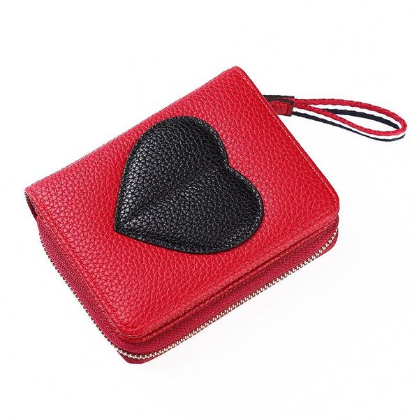wallets women's wallet cute love heart trend small fashion pu 2021 coin purse women ladies card bag for a3, Red;black
wallets women's wallet cute love heart trend small fashion pu 2021 coin purse women ladies card bag for a3, Red;black