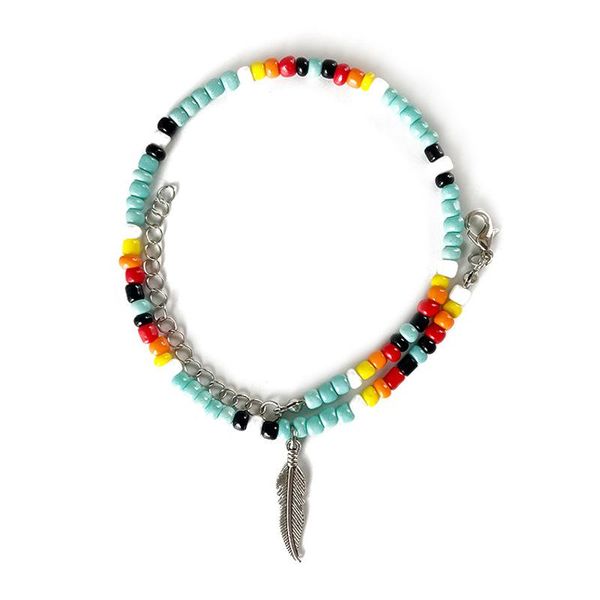 beaded, strands boho 2 layers colorful seed beads metal feather cross pendant bracelet for women trendy vacation style charm jewelry wholesa, Black
beaded, strands boho 2 layers colorful seed beads metal feather cross pendant bracelet for women trendy vacation style charm jewelry wholesa, Black