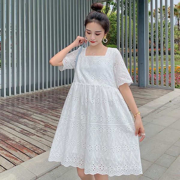 maternity dresses 86144# dress summer short sleeves korean style lace hollow out design a line pregnant women plus size mom, White
maternity dresses 86144# dress summer short sleeves korean style lace hollow out design a line pregnant women plus size mom, White