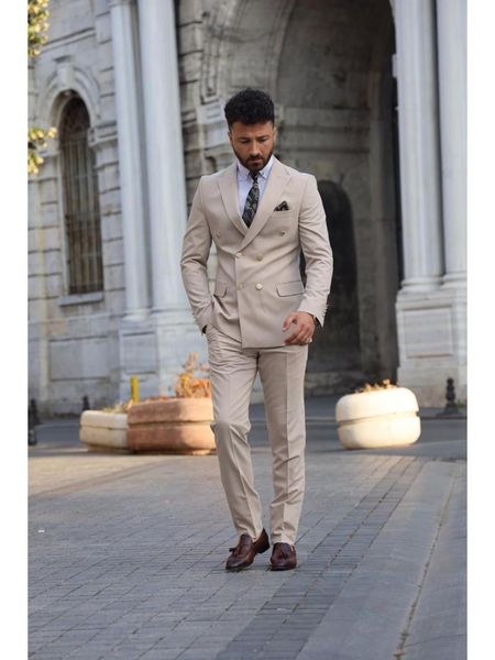 men's suits & blazers 2 piece plain pointed collar slimfit double slit metal buttons beige breasted suit, White;black
men's suits & blazers 2 piece plain pointed collar slimfit double slit metal buttons beige breasted suit, White;black