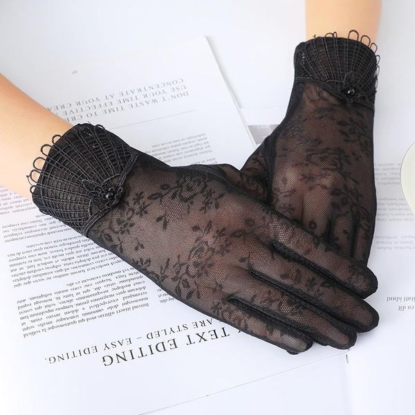 five fingers gloves summer women breathable lace silk sunscreen touch screen skid female thin pearl decoration elegant, Blue;gray
five fingers gloves summer women breathable lace silk sunscreen touch screen skid female thin pearl decoration elegant, Blue;gray