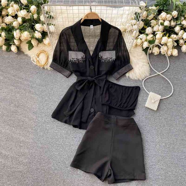 ladies' temperament suit summer women light chiffon drill shirt versatile high waist wide leg pants two-piece suit 210515, White
ladies' temperament suit summer women light chiffon drill shirt versatile high waist wide leg pants two-piece suit 210515, White