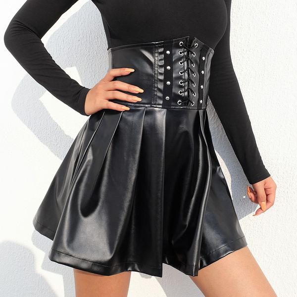 skirt the women get preta plissada skater from leather pu pvc film high bandage cross rent till party harajuku gotic punk vapor vindima, Black
skirt the women get preta plissada skater from leather pu pvc film high bandage cross rent till party harajuku gotic punk vapor vindima, Black