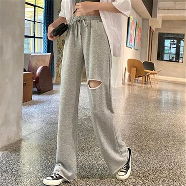 women's pants & capris women casual solid holes drawstring plus size 2xl loose trousers womens straight korean style pz3517, Black;white
women's pants & capris women casual solid holes drawstring plus size 2xl loose trousers womens straight korean style pz3517, Black;white