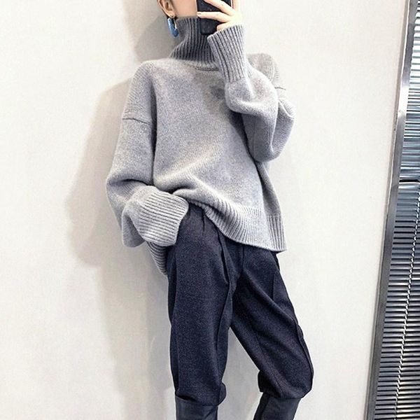 women's sweaters autumn winter women knitted turtleneck cashmere sweater 2021 casual basic pullover jumper batwing long sleeve loose, White;black
women's sweaters autumn winter women knitted turtleneck cashmere sweater 2021 casual basic pullover jumper batwing long sleeve loose, White;black