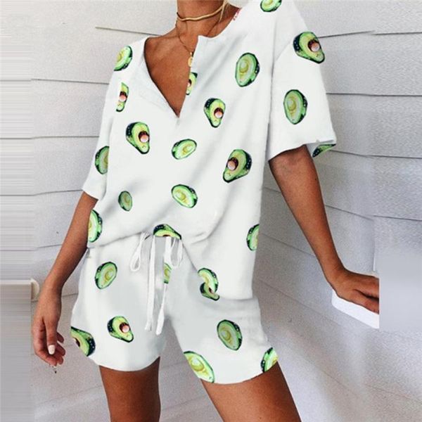 women's tracksuits women short sleeve avocado heart print v-neck tracksuit drawstring set casual two piece, Gray
women's tracksuits women short sleeve avocado heart print v-neck tracksuit drawstring set casual two piece, Gray