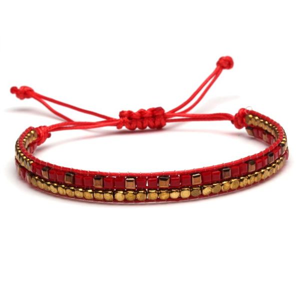 charm bracelets boho miyuki glass seed beads square copper bead handmade bracelet women men 2021 fashion pink red blue adjustable jewelry he, Golden;silver
charm bracelets boho miyuki glass seed beads square copper bead handmade bracelet women men 2021 fashion pink red blue adjustable jewelry he, Golden;silver