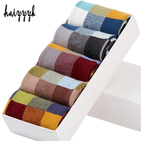 men's socks 5 pair/lot cotton autumn and winter compression colorful square happy dress men size 39-45, Black
men's socks 5 pair/lot cotton autumn and winter compression colorful square happy dress men size 39-45, Black