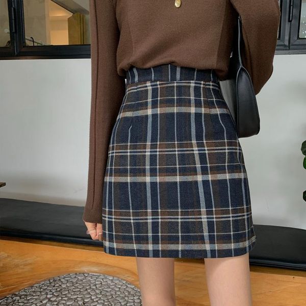 skirts vintage black plaid mini skirt women autumn fashion high waist slim lady street party back zipper mujer 2021 clothes
skirts vintage black plaid mini skirt women autumn fashion high waist slim lady street party back zipper mujer 2021 clothes