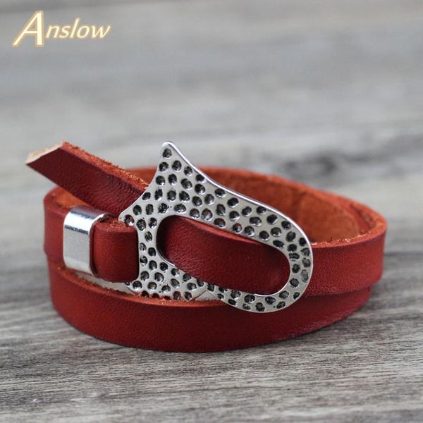 charm bracelets anslow brand heart wrap multilayer leather bracelet for women men party wholesale creative design low0741lb, Golden;silver
charm bracelets anslow brand heart wrap multilayer leather bracelet for women men party wholesale creative design low0741lb, Golden;silver