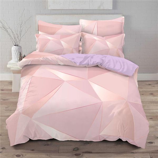 3d geometric bedding set pink printing duvet cover king size adults comforter luxury bedspread pillowcases 2/3pcs sets
3d geometric bedding set pink printing duvet cover king size adults comforter luxury bedspread pillowcases 2/3pcs sets