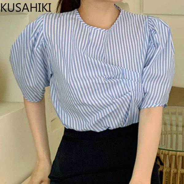 kusahiki korean folds striped pullover blouses causal puff sleeve o-neck women shirts blusas mujer de moda 6h738 210602, White
kusahiki korean folds striped pullover blouses causal puff sleeve o-neck women shirts blusas mujer de moda 6h738 210602, White