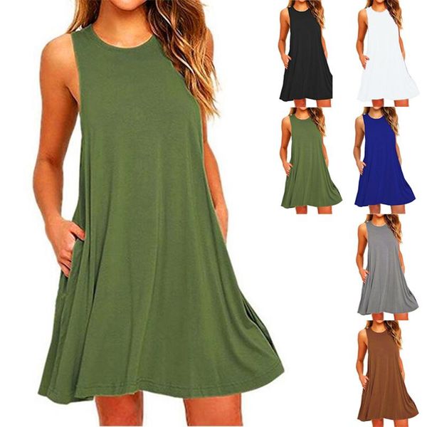 casual dresses 2021 arrivals women summer fashion sleeveless sundress solid short evenging party dress plus size, Black;gray
casual dresses 2021 arrivals women summer fashion sleeveless sundress solid short evenging party dress plus size, Black;gray
