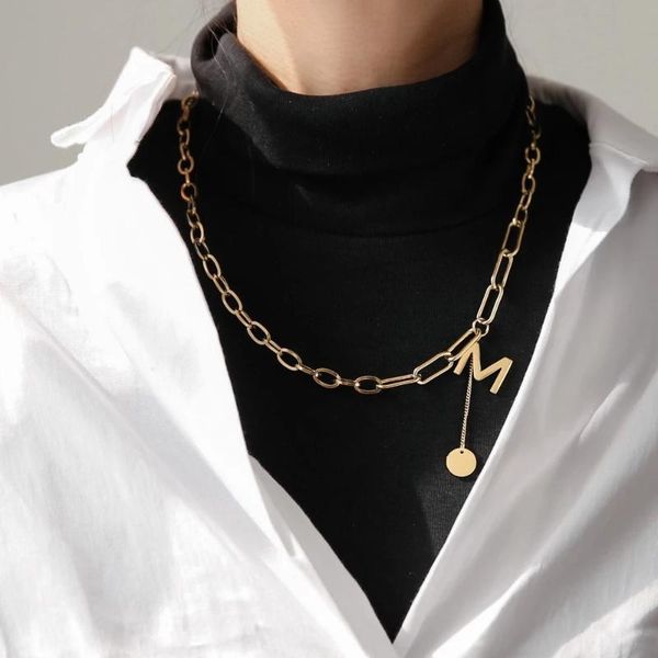 pendant necklaces thick sweater chain m necklace hip never fade 18 k gold plated 316 l titanium stainless steel jewelry woman gift, Silver
pendant necklaces thick sweater chain m necklace hip never fade 18 k gold plated 316 l titanium stainless steel jewelry woman gift, Silver