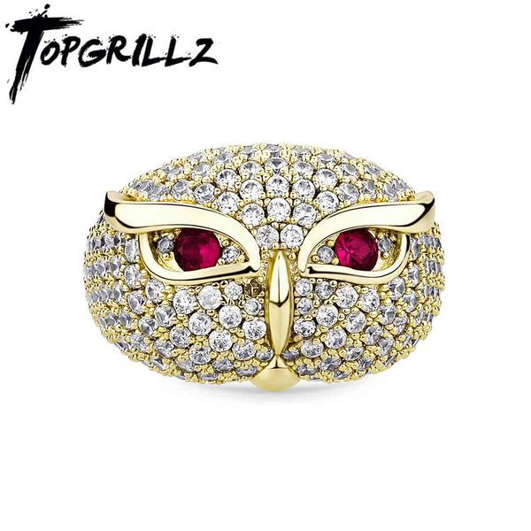rillz 2021 owl rings solid copper ring with red zircon iced out cubic zirconia hip hop personality jewelry for men women, Silver
rillz 2021 owl rings solid copper ring with red zircon iced out cubic zirconia hip hop personality jewelry for men women, Silver