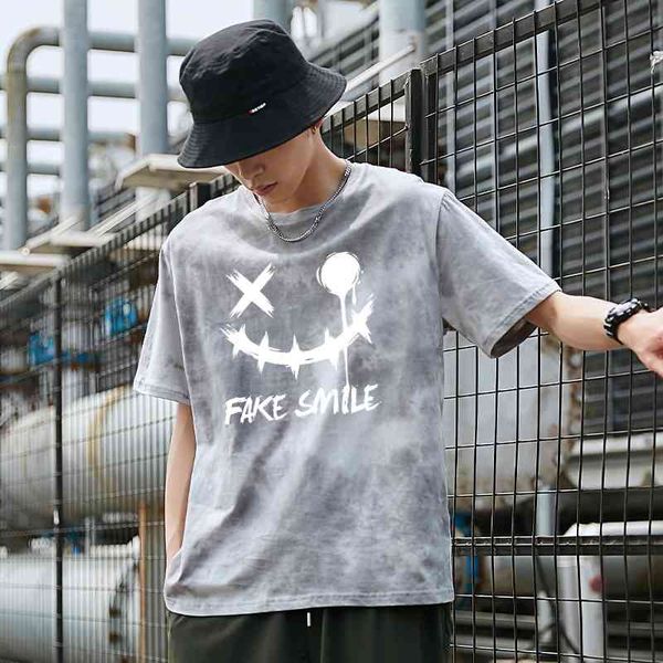 high street t-shirt pure cotton hip hop half men's summer fashion youth hiphop tie dyed short sleeve, White;black
high street t-shirt pure cotton hip hop half men's summer fashion youth hiphop tie dyed short sleeve, White;black