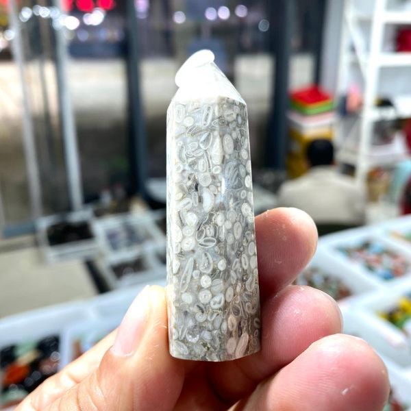 decorative objects & figurines 1pc natural crystal wand point coral jade quartz for healing stone hexagonal prisms obelisk treatment home de 
decorative objects & figurines 1pc natural crystal wand point coral jade quartz for healing stone hexagonal prisms obelisk treatment home de