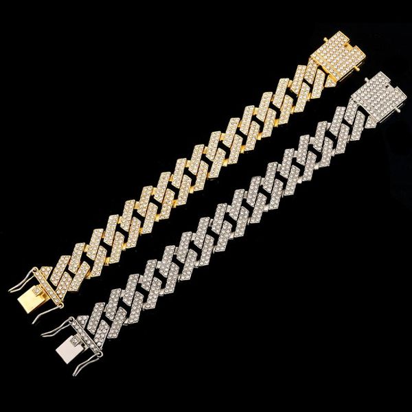 link, chain bling miami cuban bracelet for men rhinestone paved link fashion hip hop jewelry, Black
link, chain bling miami cuban bracelet for men rhinestone paved link fashion hip hop jewelry, Black