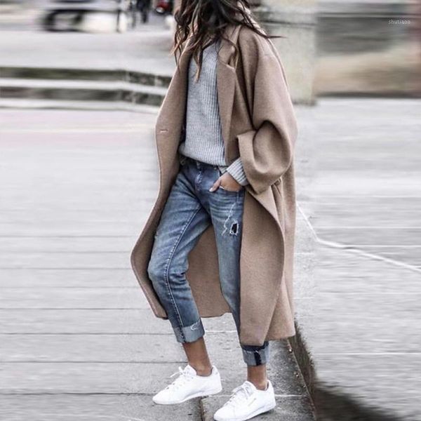 women's wool & blends elegant women long coat office lady fashion coats retro double-sided outwear autumn winter lapel sleeve jackets m, Black
women's wool & blends elegant women long coat office lady fashion coats retro double-sided outwear autumn winter lapel sleeve jackets m, Black