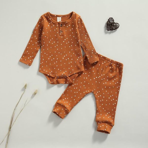 clothing sets casual autumn spring baby girls ribbed clothes set polka dot print long sleeve o-neck romper+elastic waist trousers suit, White
clothing sets casual autumn spring baby girls ribbed clothes set polka dot print long sleeve o-neck romper+elastic waist trousers suit, White