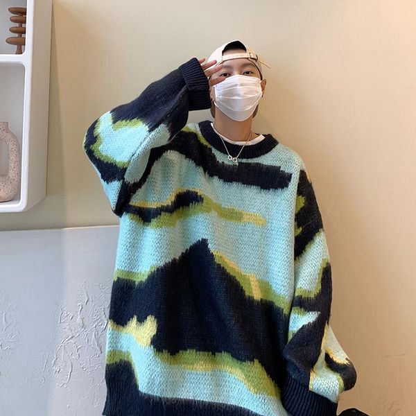men's sweaters wear thicken sweater 2021 autumn and winter loose all-match vintage oversize kintted round collar pullover, White;black
men's sweaters wear thicken sweater 2021 autumn and winter loose all-match vintage oversize kintted round collar pullover, White;black