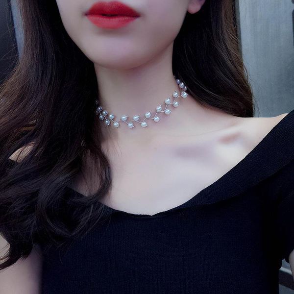 arrivals black crystal necklace torques simple imitation pearl cross strand beaded chokers necklaces women jewelry, Golden;silver
arrivals black crystal necklace torques simple imitation pearl cross strand beaded chokers necklaces women jewelry, Golden;silver